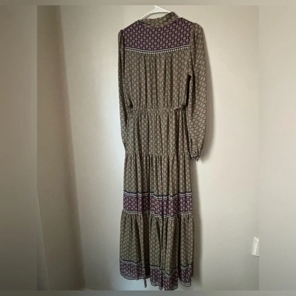 BCBG MAXAZRIA Cocktail Dress with Long Sleeves and Functional Neck Tie size S - Picture 6 of 6